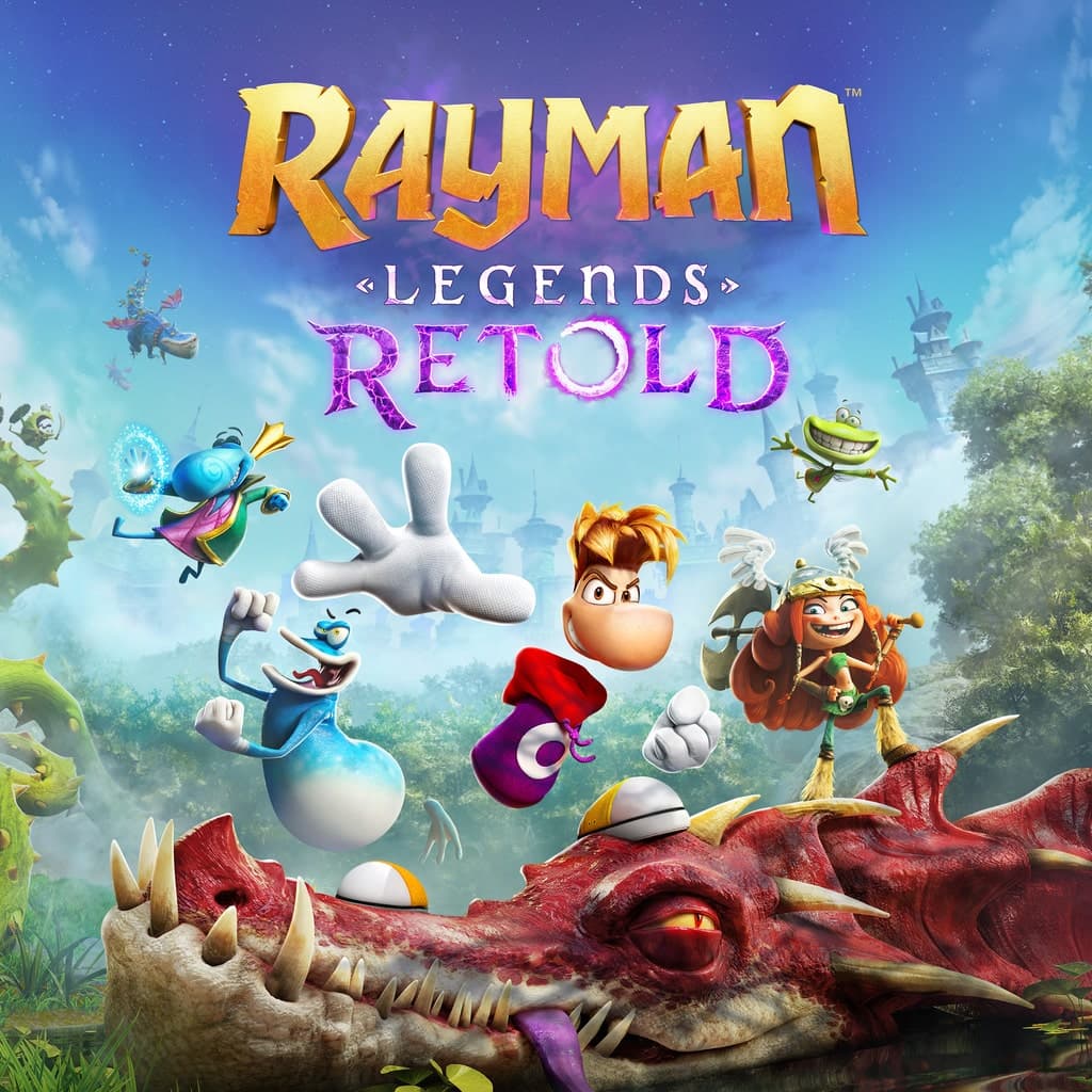 Rayman and friends leap through official Rayman Legends Retold artwork.